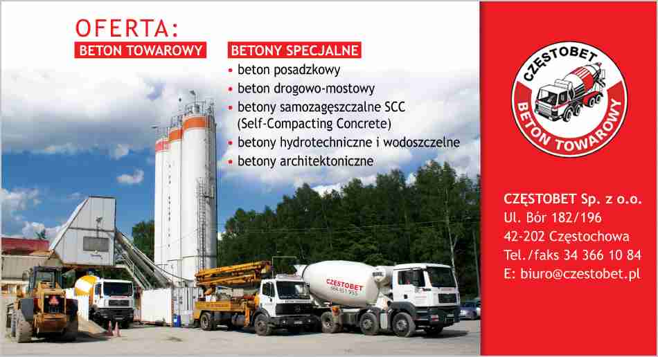 CZĘSTOBET Sp. z o.o. - beton towarowy CZĘSTOCHOWA beton CZĘSTOCHOWA